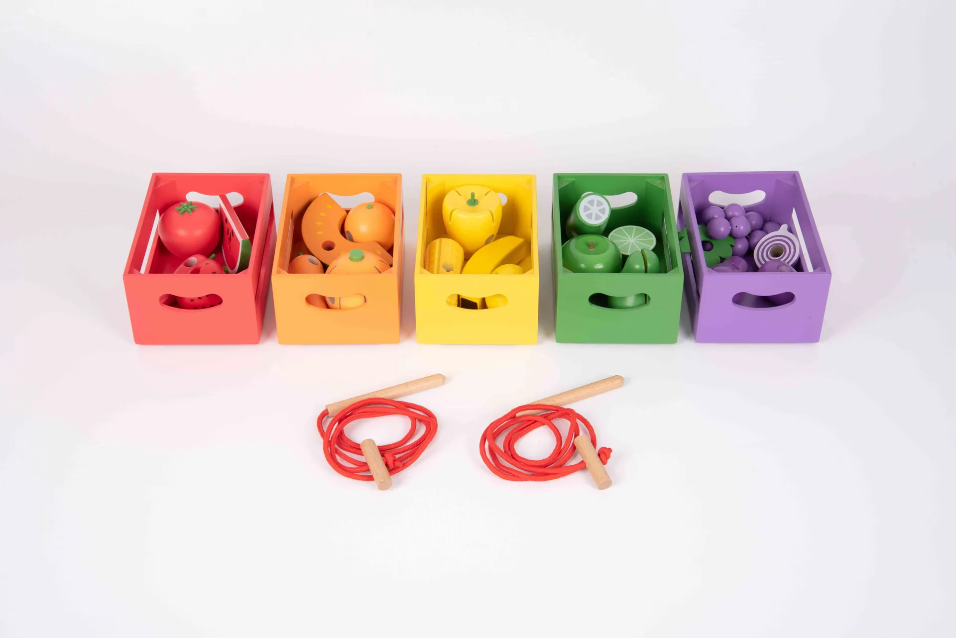 35005_2 Fädelspiel "Früchtekisten" | Dragon Toys