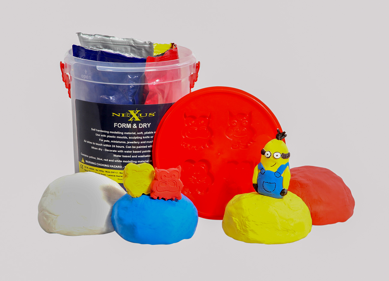 Knete Nexus Kneteimer mit verschiedenen Farben