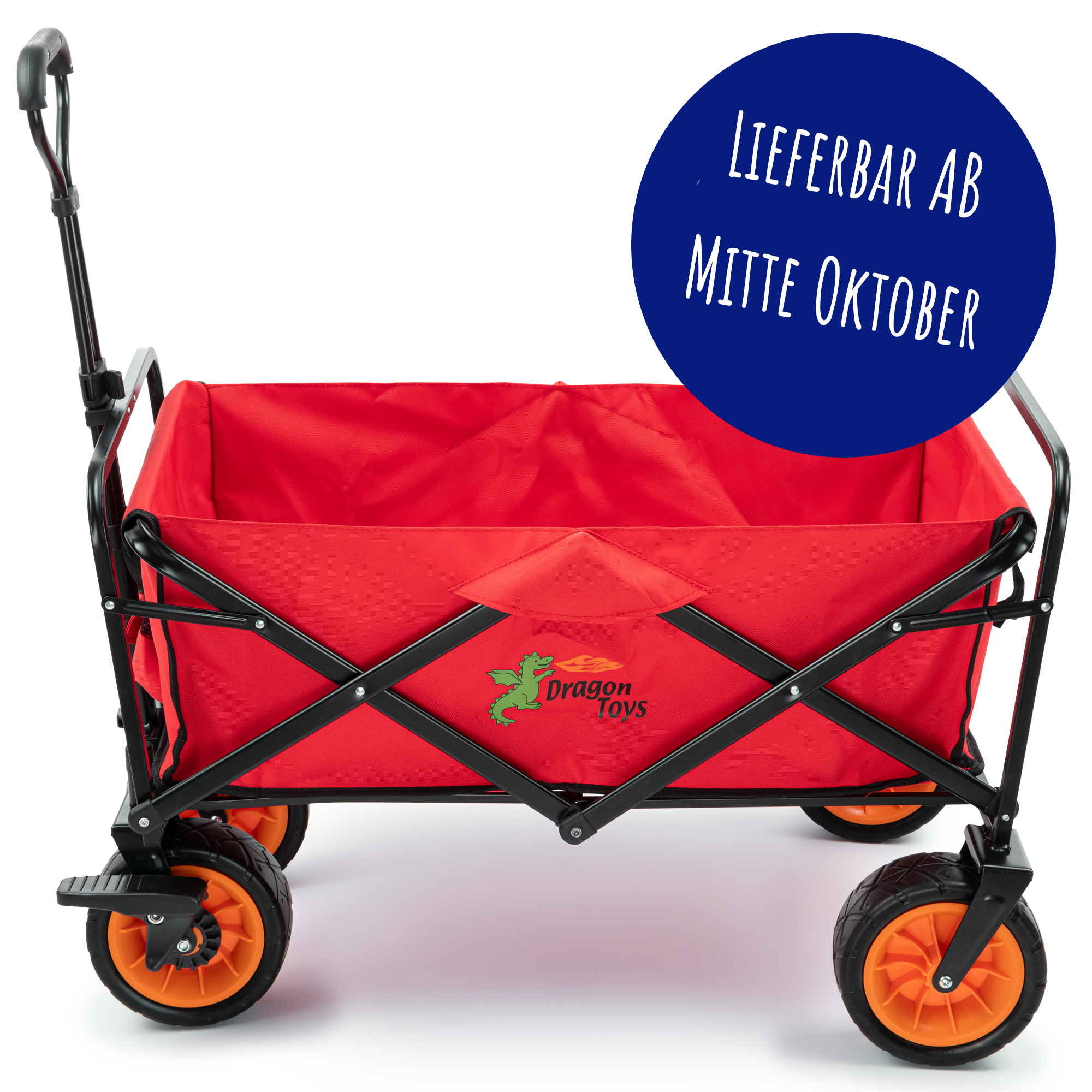 Faltbollerwagen mit Bremse | Bollerwagen faltbar | Dragon Toys