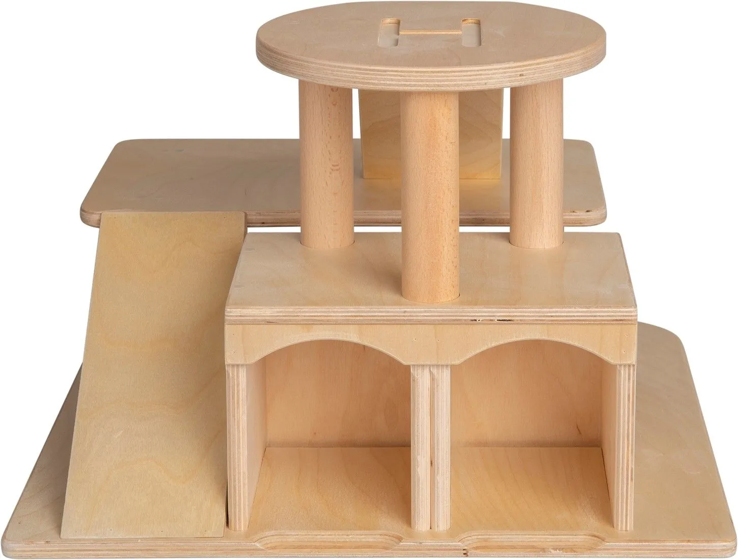 30660_2 Garage mit Hubschrauberlandeplatz | Parkhaus Holz | Dragon Toys