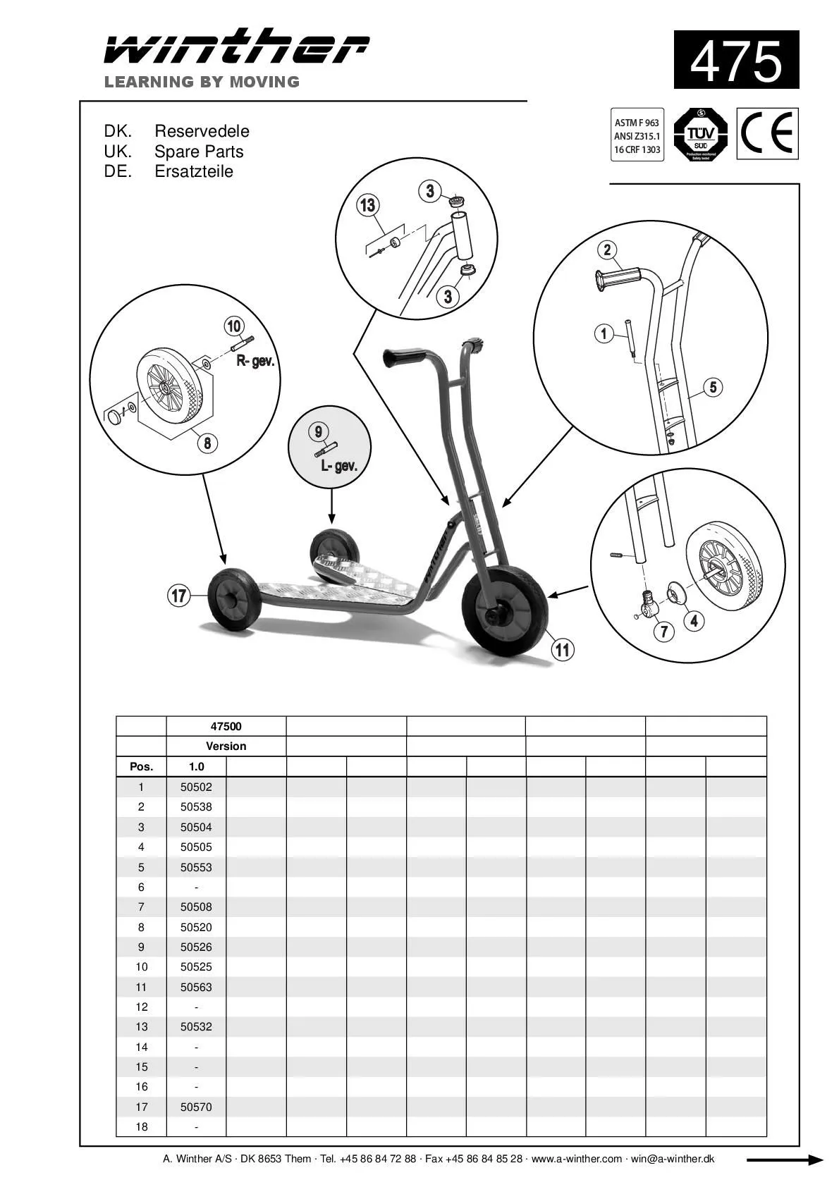 8900475-002 Winther Safety Roller klein