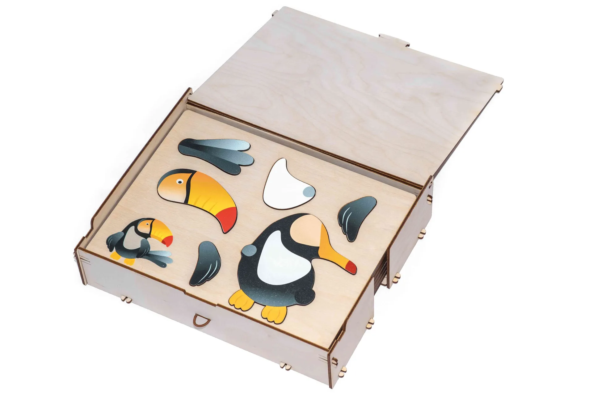 30168-Vögel_3 Magnetpuzzle Vögel | Dragon Toys