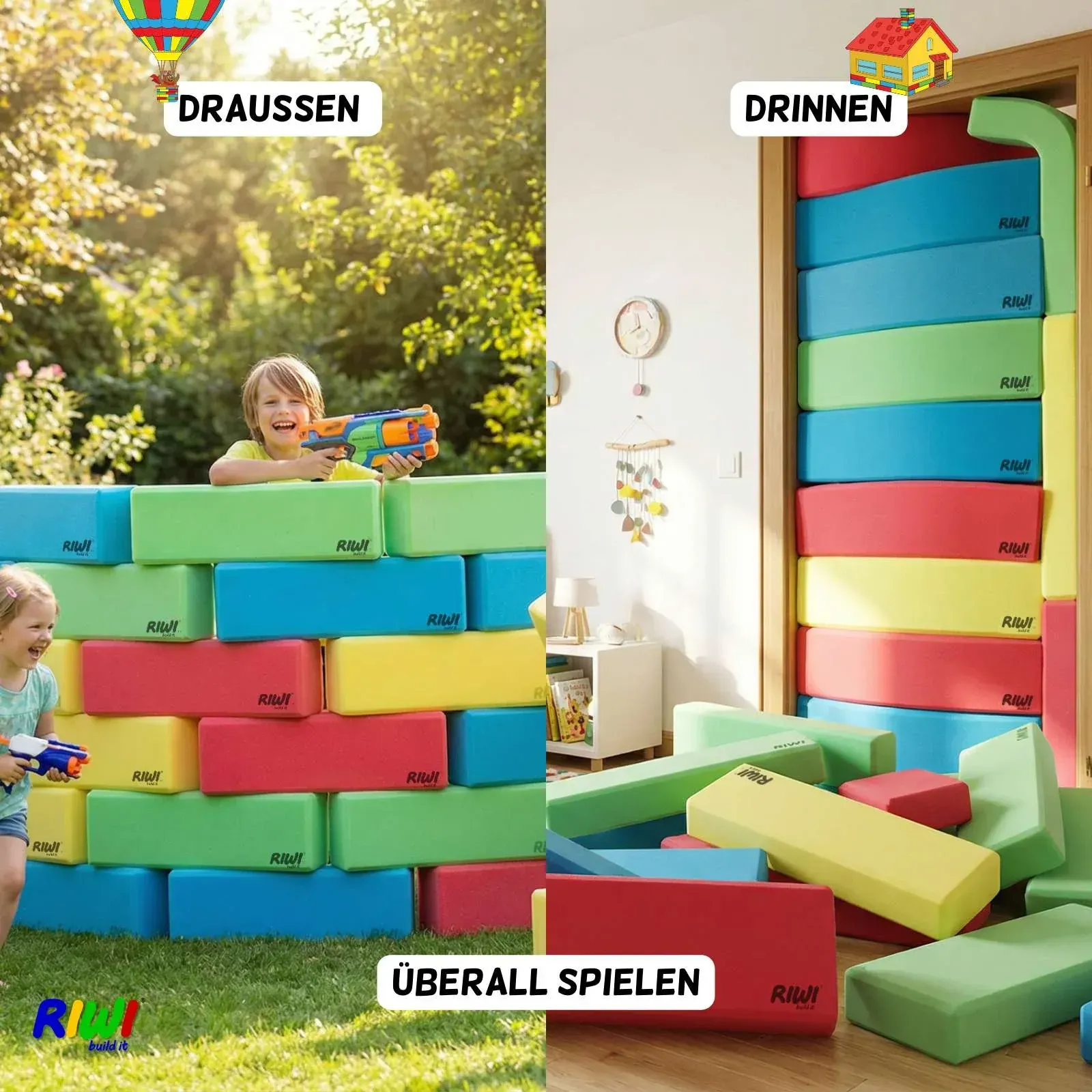 RIWI Bausteine XXL | XXL Schaumstoff Bauklötze 24er _04790_