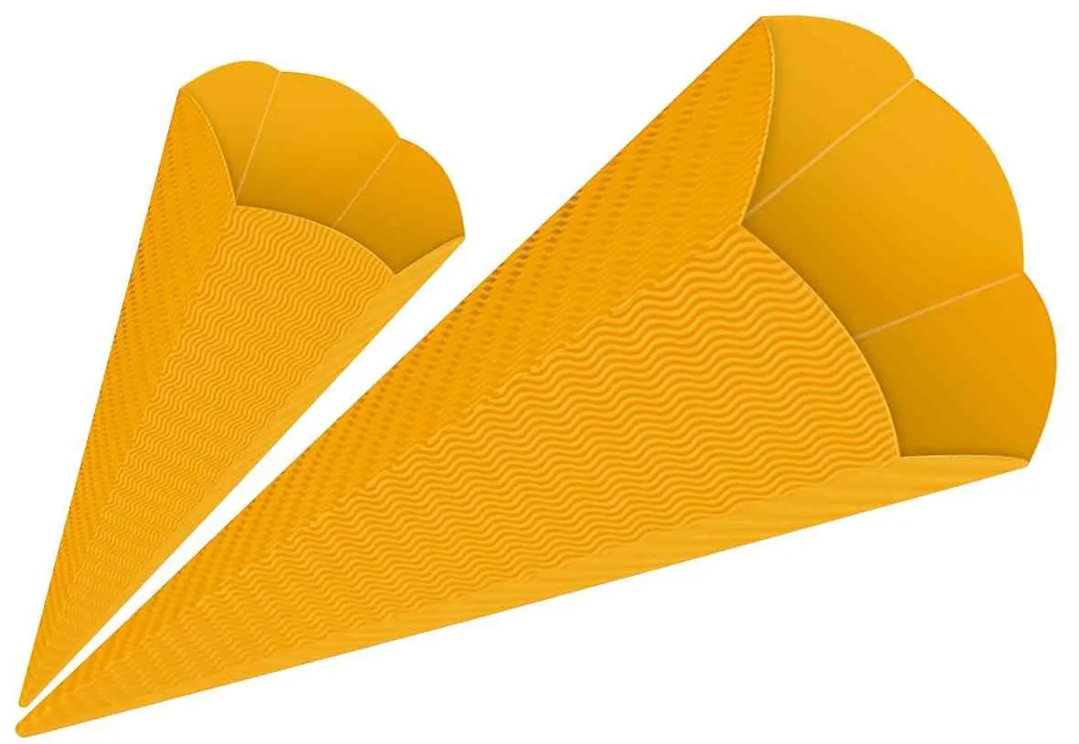 3D-Colorwellpappe-Schultüten, 5 Stück | Schultüten Rohling | Dragon Toys