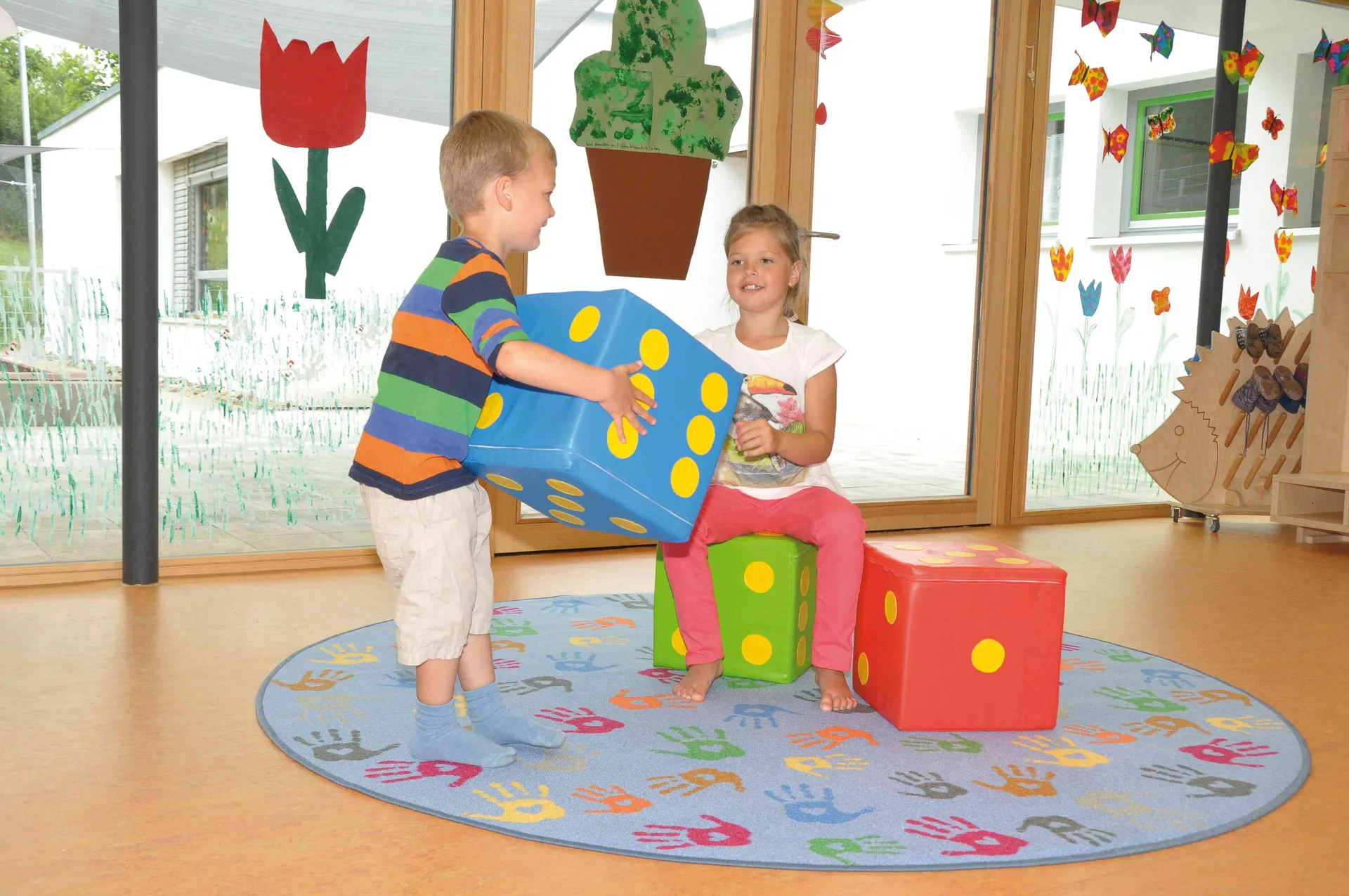 04041-blau_2 Würfel - Spielen & Lernen | Schaumstoffwürfel | Dragon Toys