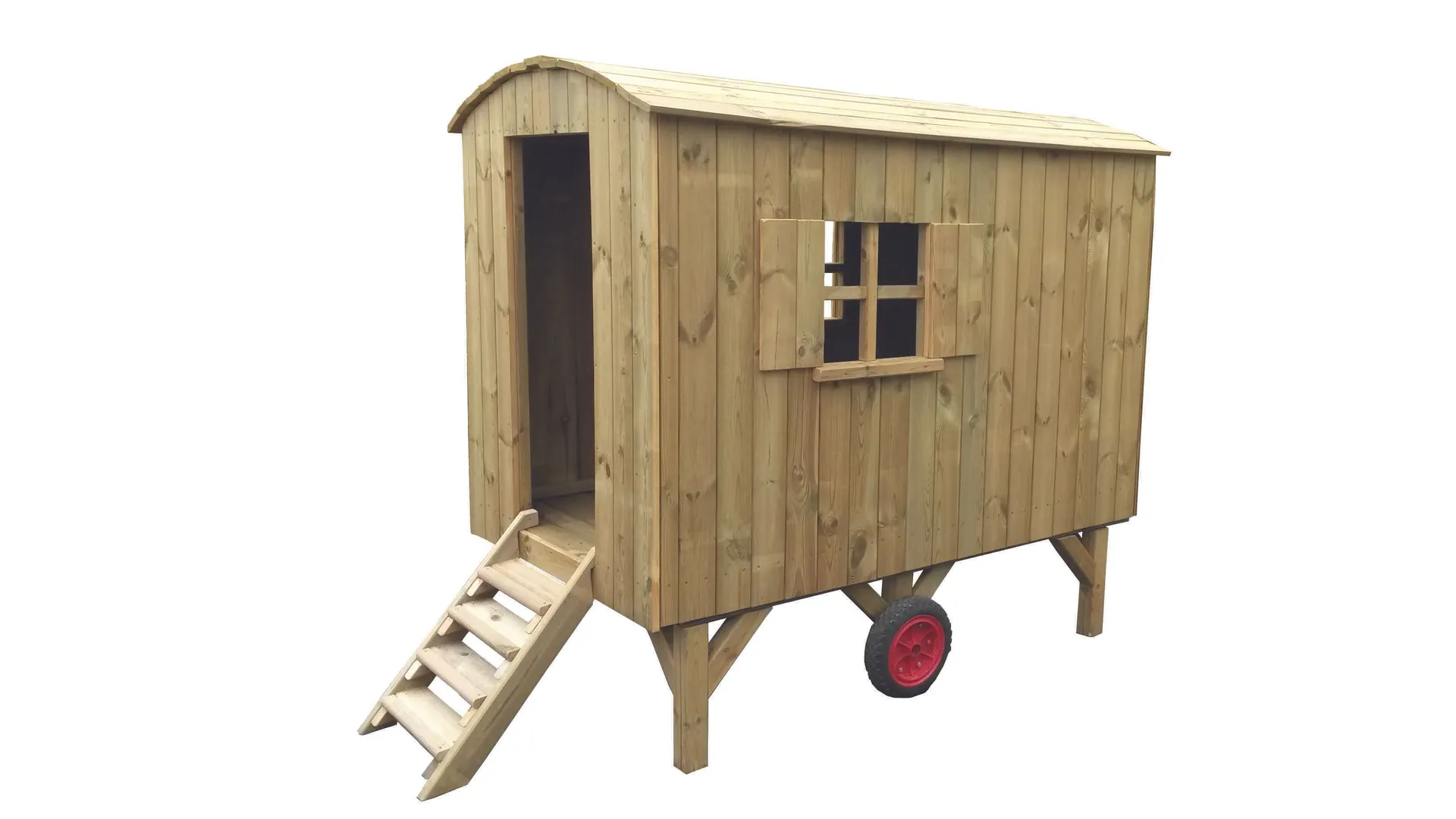Bauwagen aus Massivholz | Kinder-Bauwagen | Dragon Toys_64300_