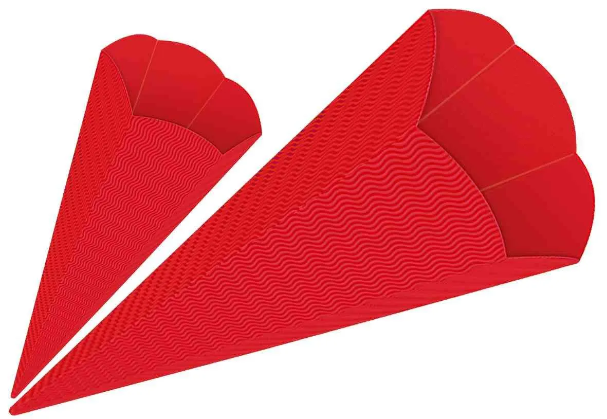3D-Colorwellpappe-Schultüten, 5 Stück | Schultüten Rohling | Dragon Toys_U98400-22_