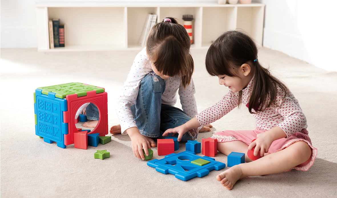 Lernwuerfel 4 in 1 I Dragon Toys Mädchen spielend Lernwuerfel 4 in 1