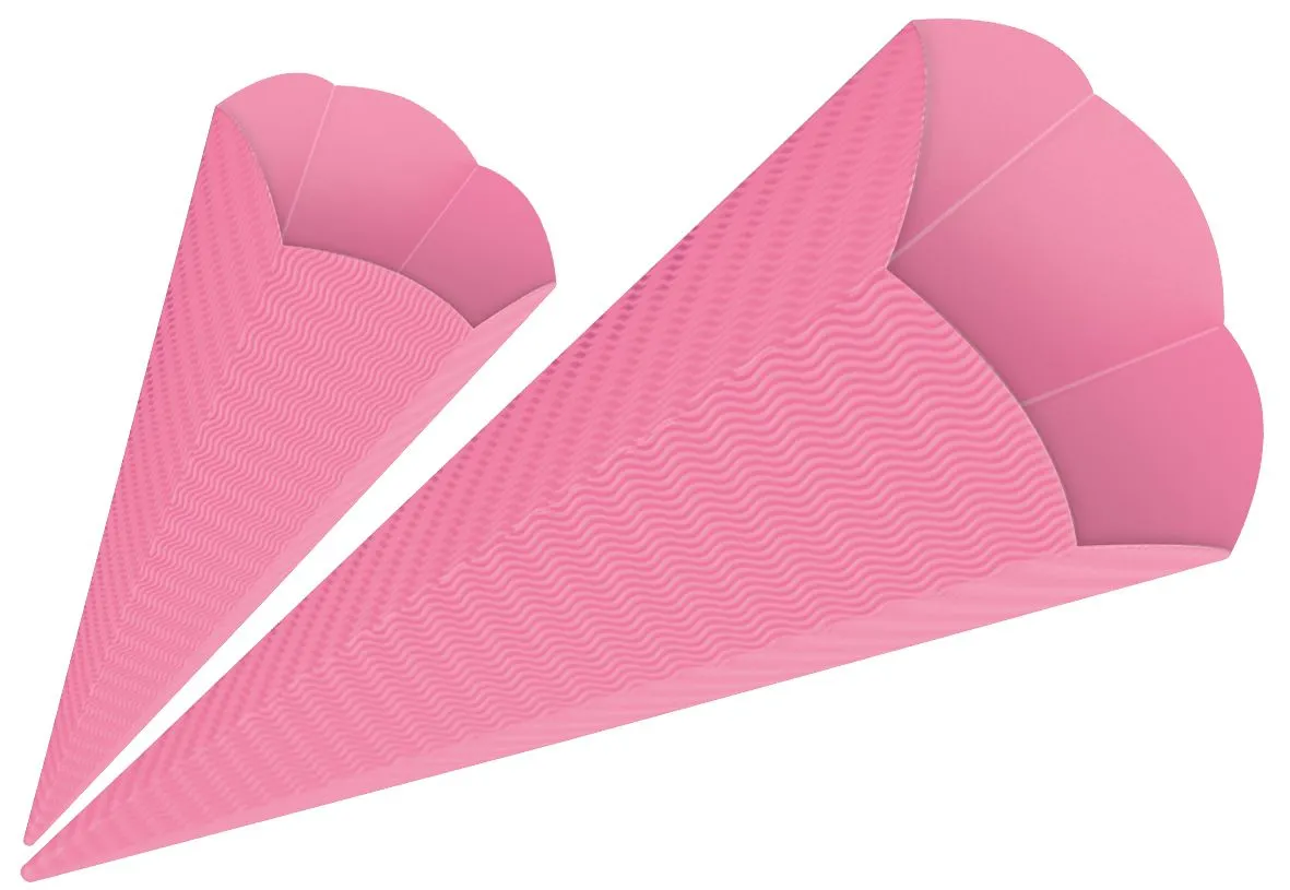 U98400-26_1 3D-Colorwellpappe-Schultüten, 5 Stück | Schultüten Rohling | Dragon Toys