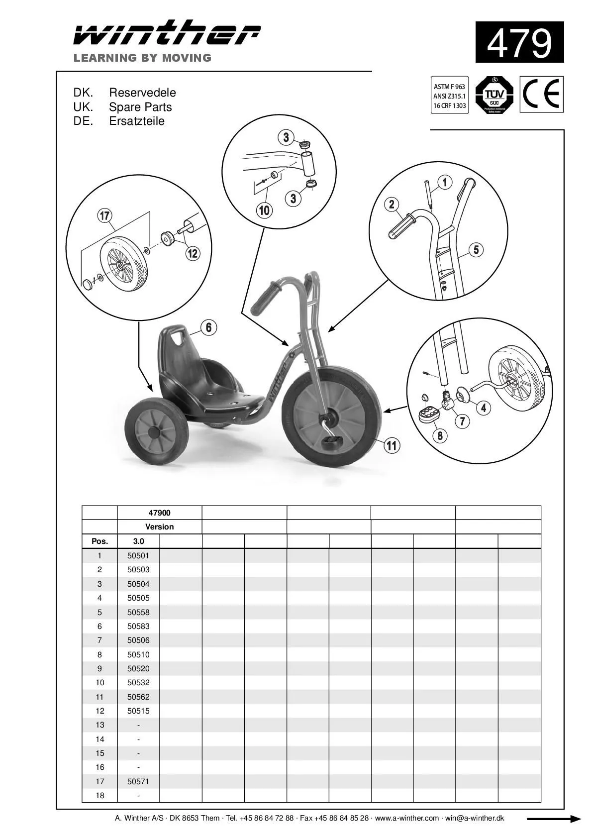 8900479-002 Winther Easy Rider