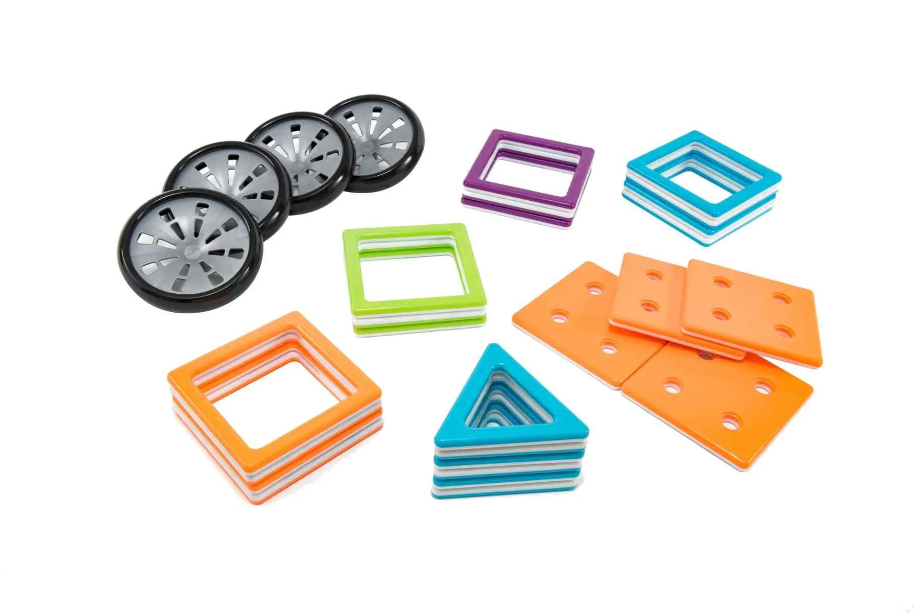31072-2_1 Polydron Fahrzeuge Bauset 56-tlg. | MegaMag Mobil | Dragon Toys