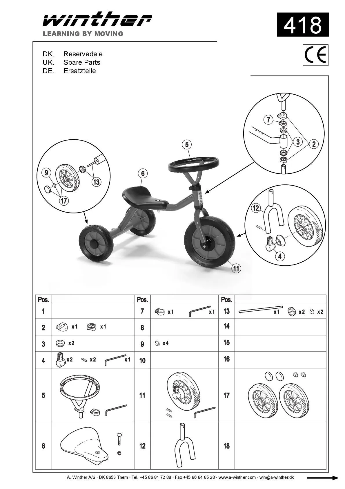 MINI Rutschdreirad | Winther Rutschdreirad