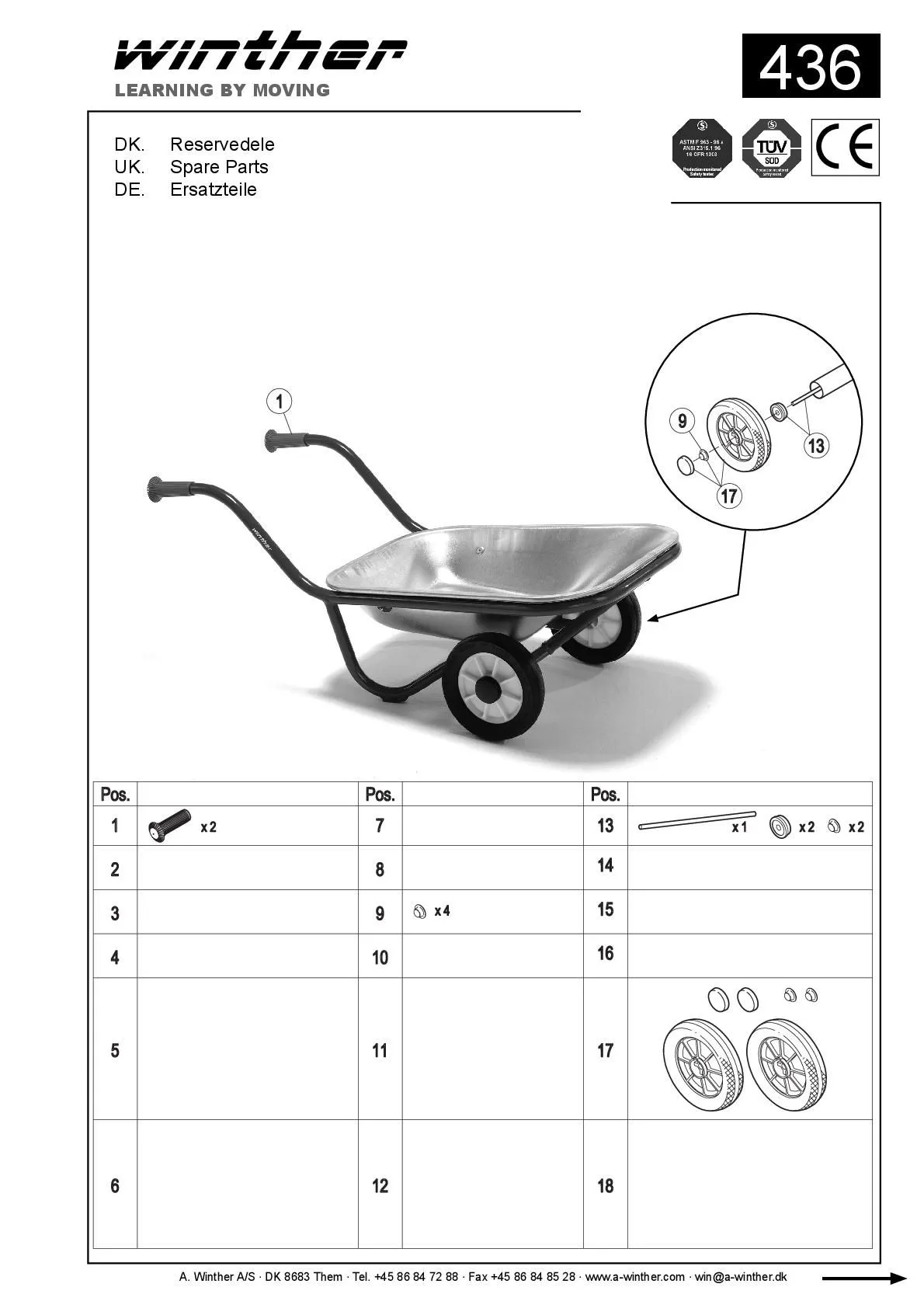 8600436-001 MINI Schubkarre | Winther Schubkarre
