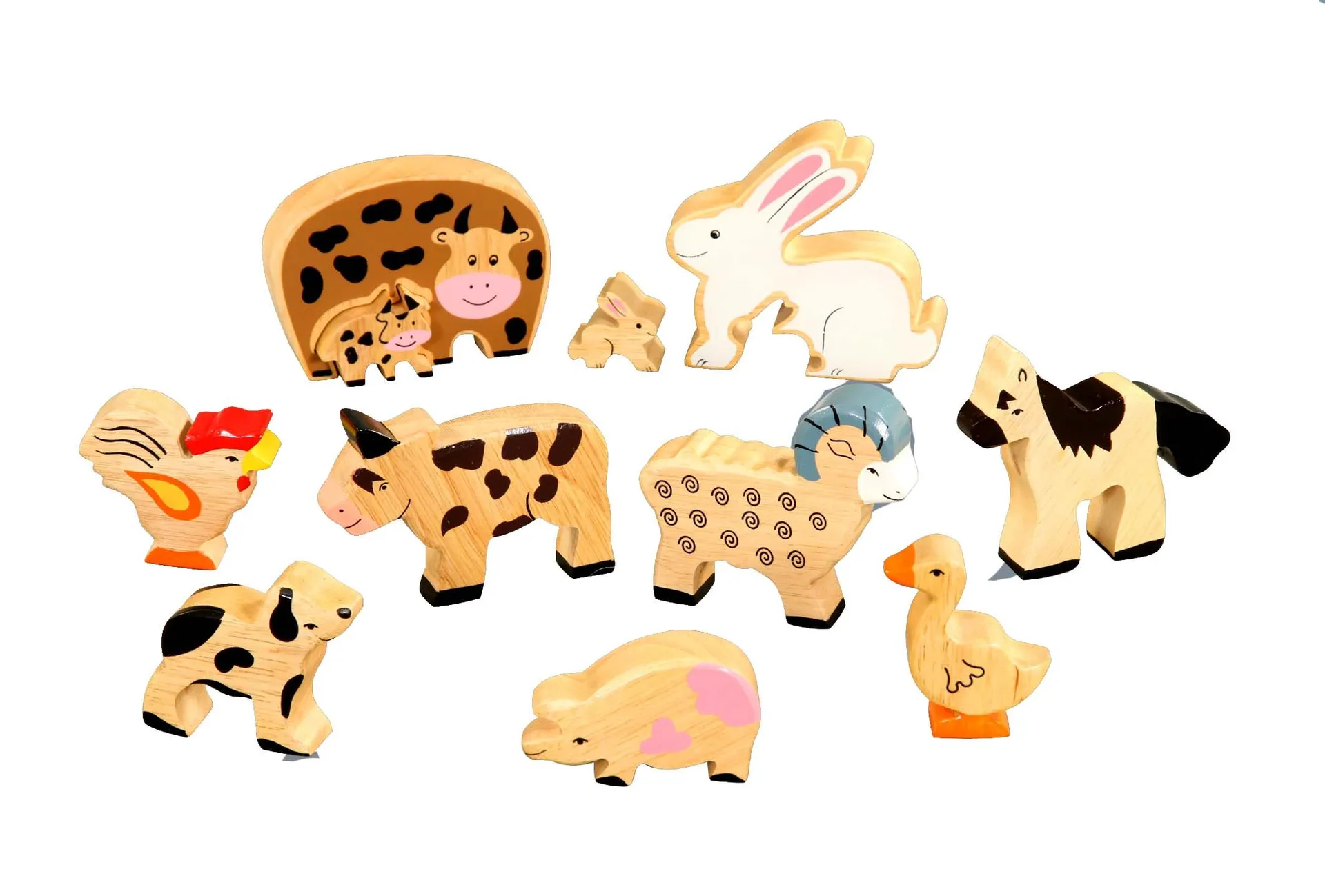 Farm-Tiere | Holztiere Bauernhof | Dragon Toys_30316_