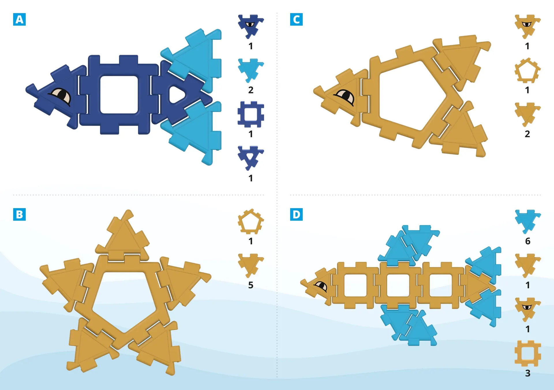 Polydron Sealife Bauset 66-tlg.