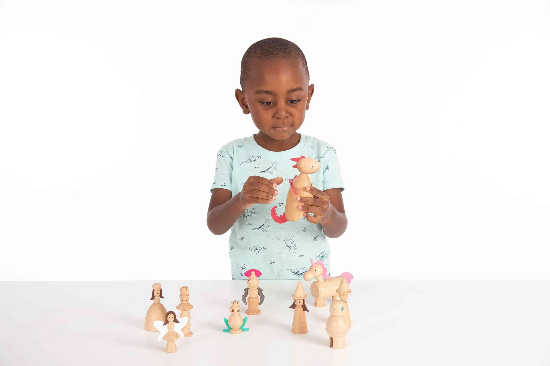 Zauberwald aus Holz | Märchenfiguren Holz | Dragon Toys