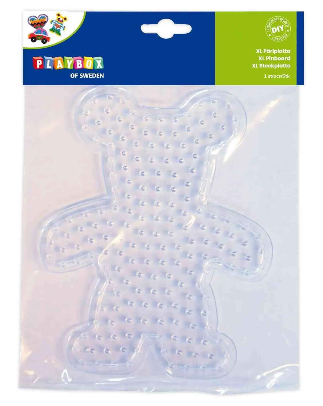XL Steckplatten transparent 3er Set | Bügelperlen Platten | Dragon Toys_13070_