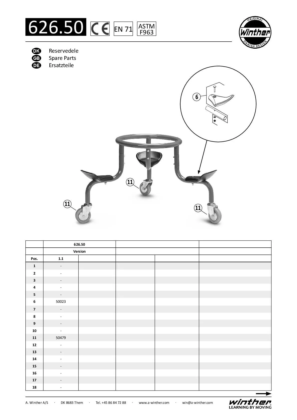 62650_Spares-002 Challenge Circle Bike | Winther Circle Bike