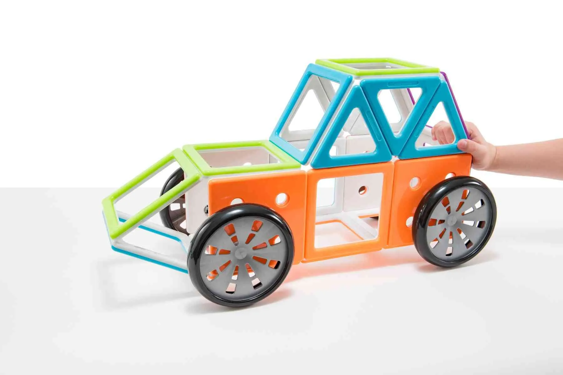 31072-2_3 Polydron Fahrzeuge Bauset 56-tlg. | MegaMag Mobil | Dragon Toys