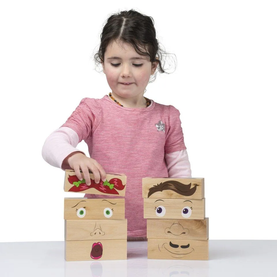 Holzklötze "Gesichter" | Holzklötze Gesichter | Dragon Toys_30107_