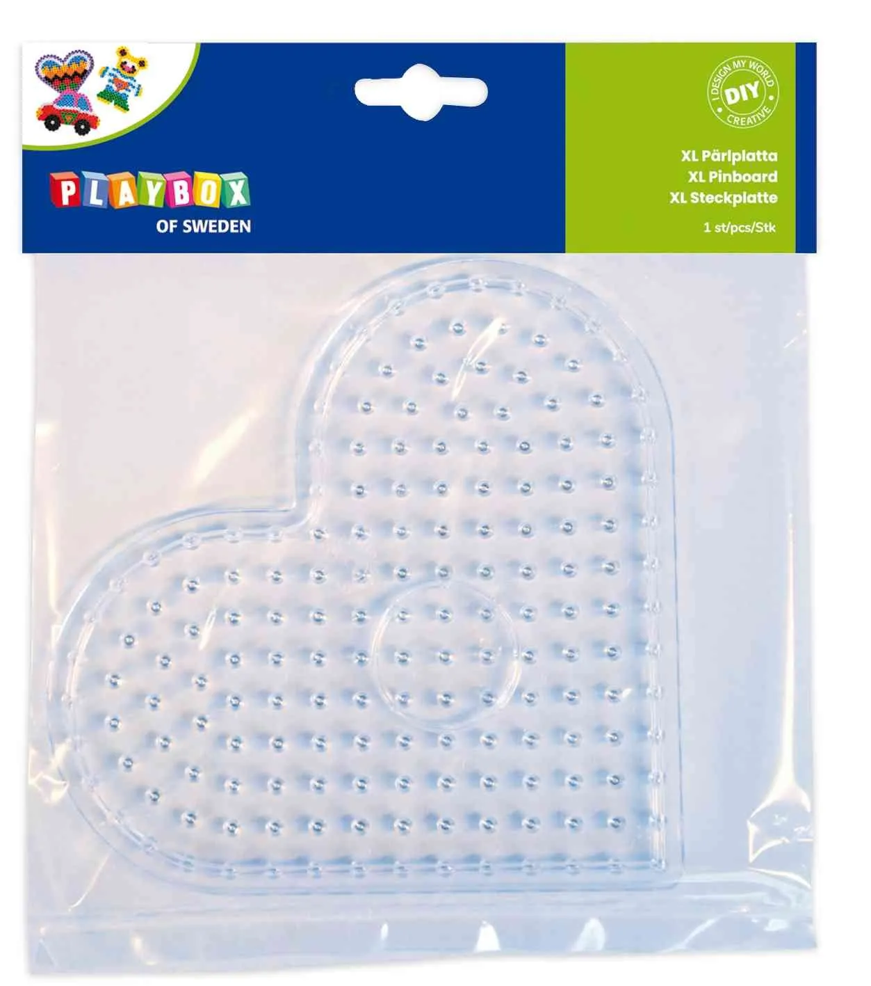 XL Steckplatten transparent 3er Set | Bügelperlen Platten | Dragon Toys_13070_