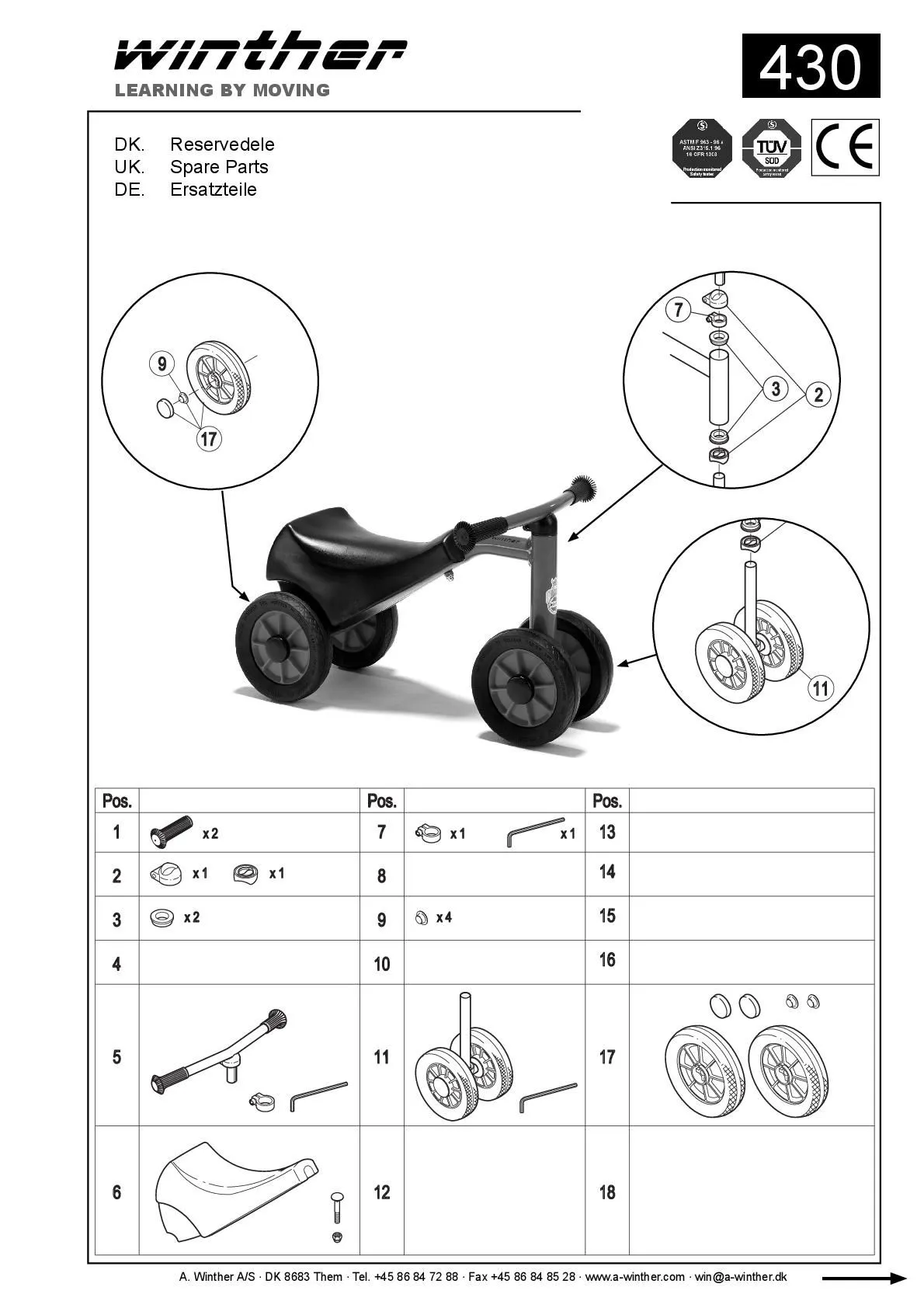8600430-001 MINI Safety Scooter | Winther Safety Scooter