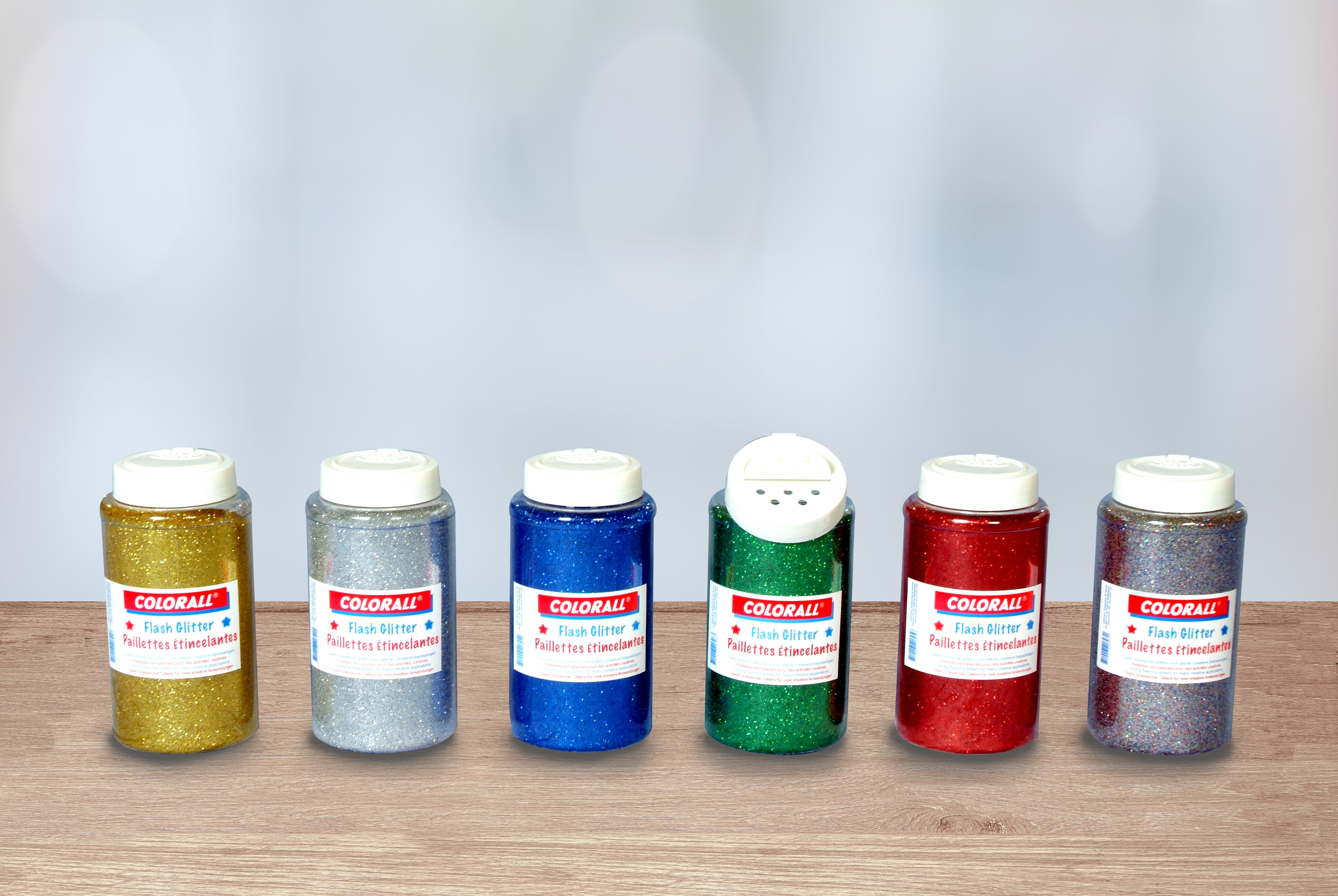 Glitter 6 Dosen mit Glitter-Pulver