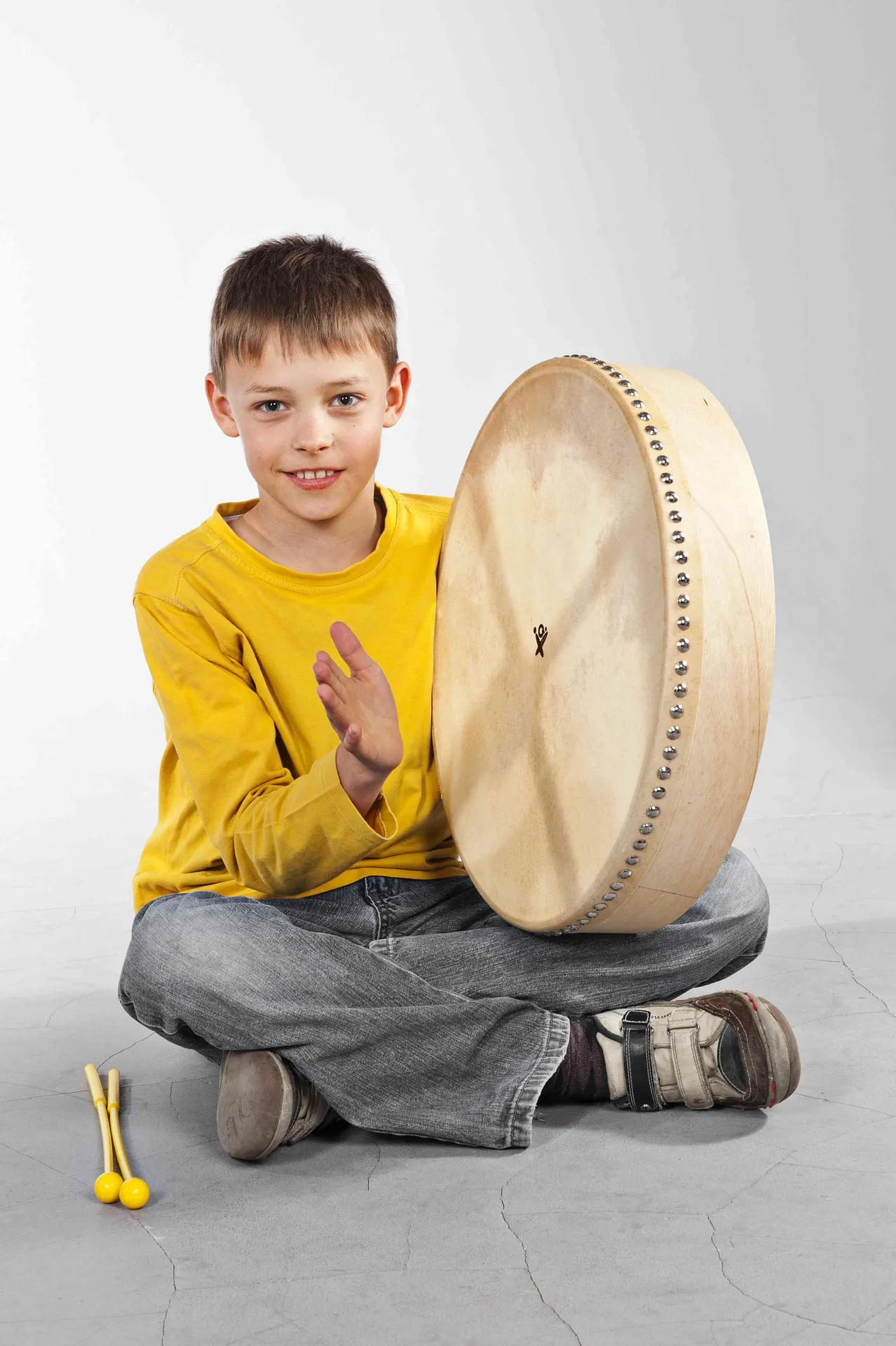 40238_1 Multi Drum mit Holzständer | Rahmentrommel | Dragon Toys