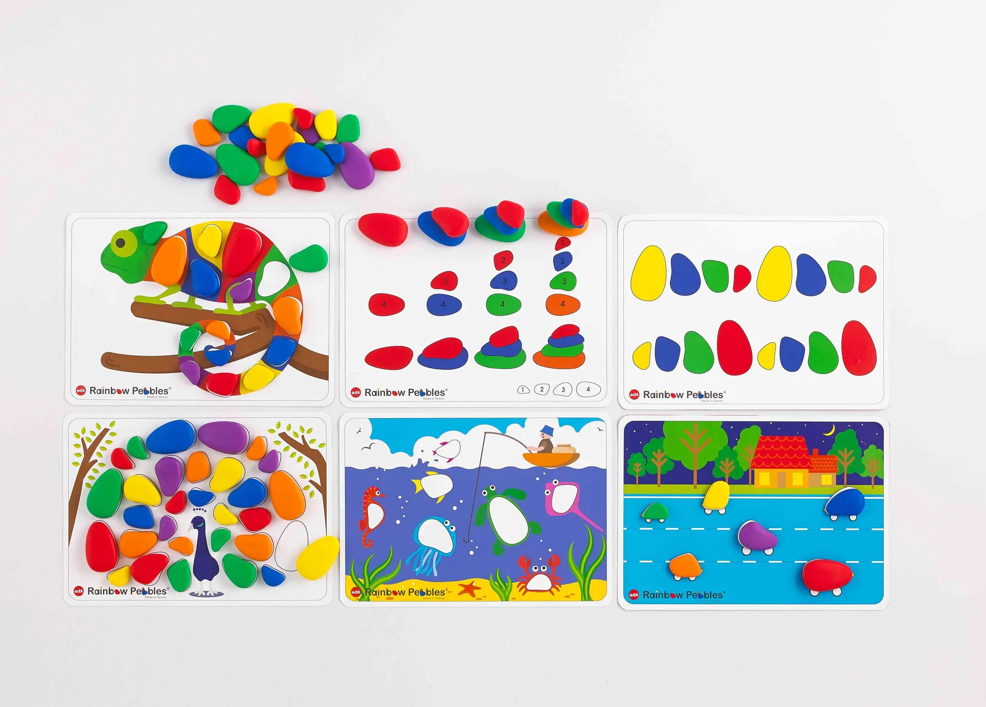 35116_2 Regenbogensteine Activity Set | Rainbow Pebbles | edx education