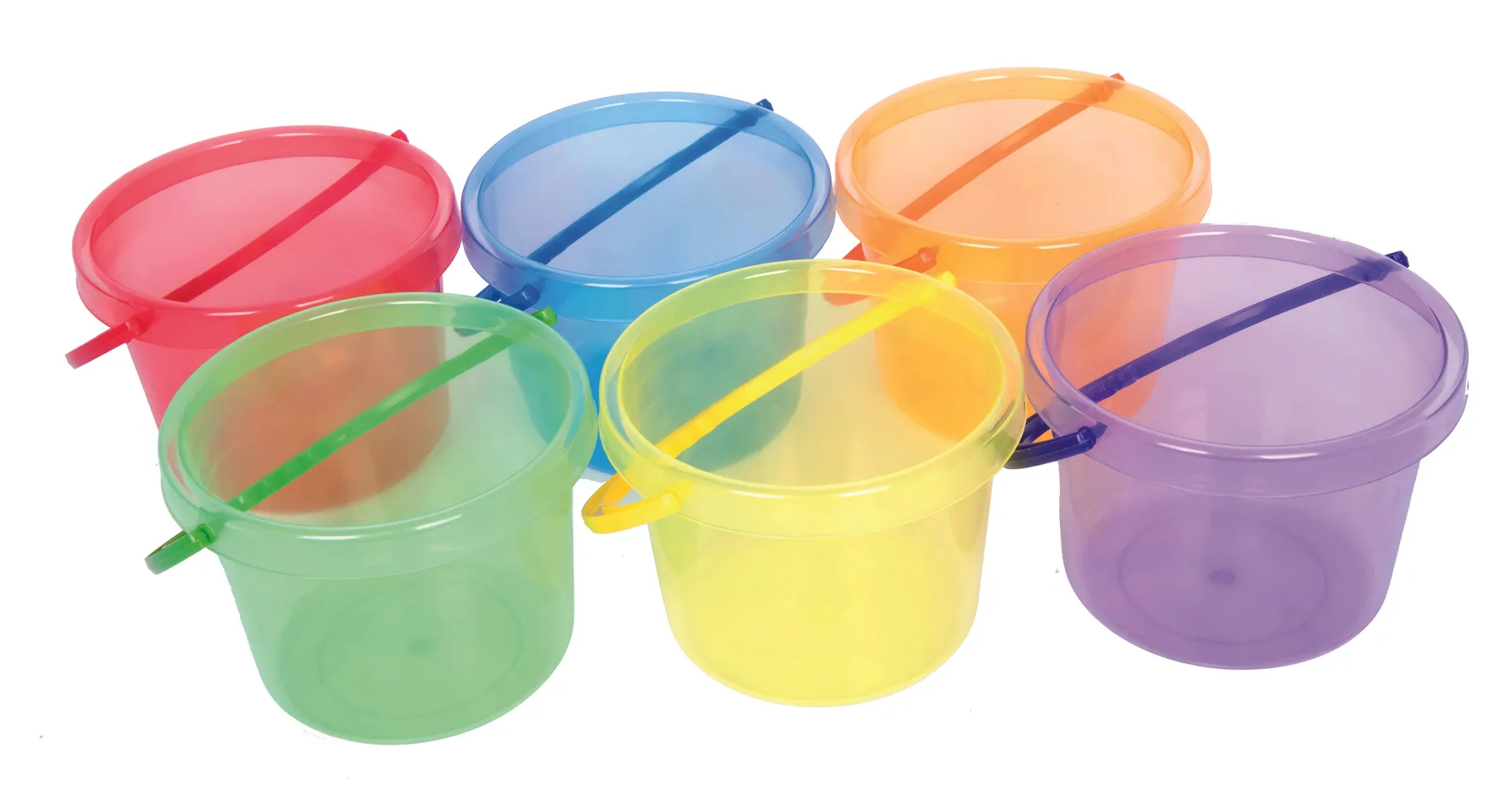 Transluzente Eimer, 12er Set | Dragon Toys