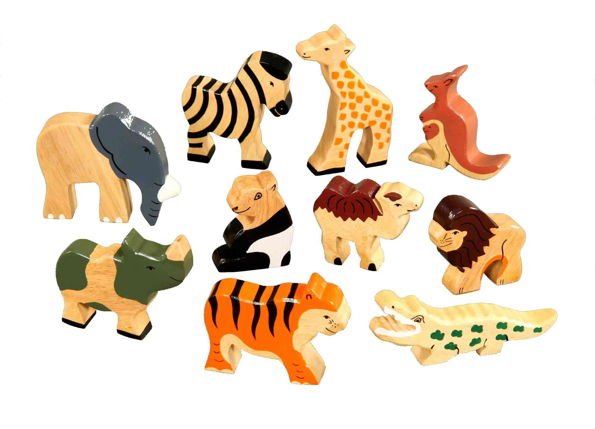 Safari-Tiere | Holztiere Safari | Dragon Toys_30317_