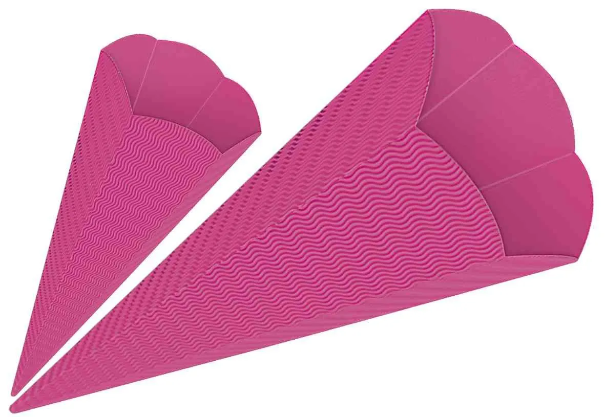 3D-Colorwellpappe-Schultüten, 5 Stück | Schultüten Rohling | Dragon Toys_U98400-62_