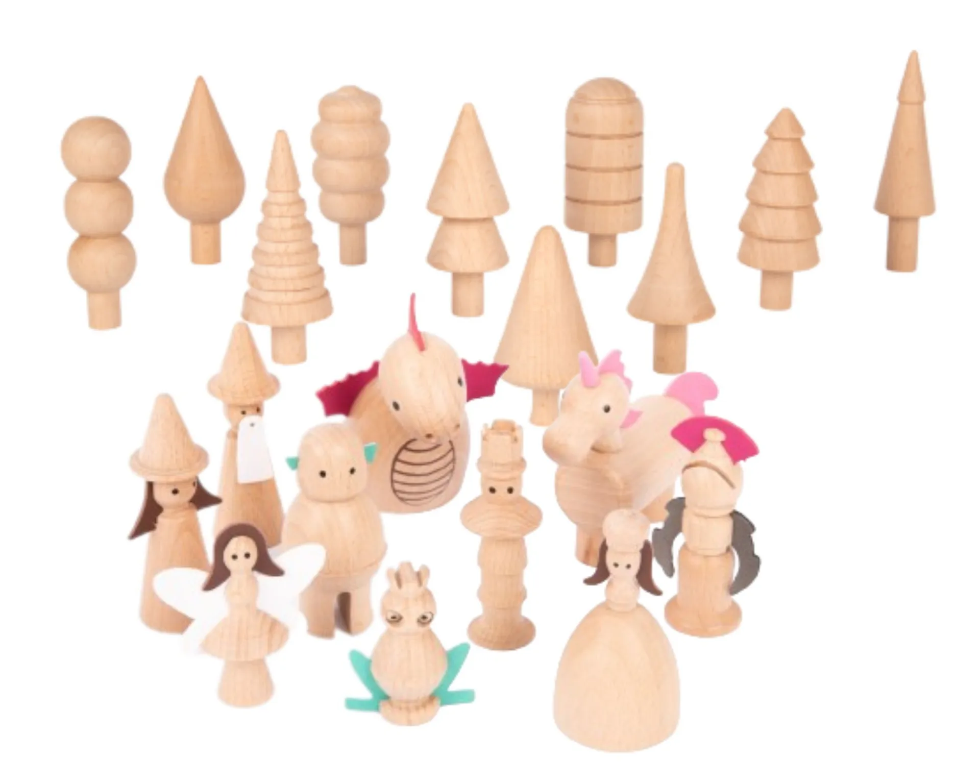 Zauberwald aus Holz | Märchenfiguren Holz | Dragon Toys_30345_