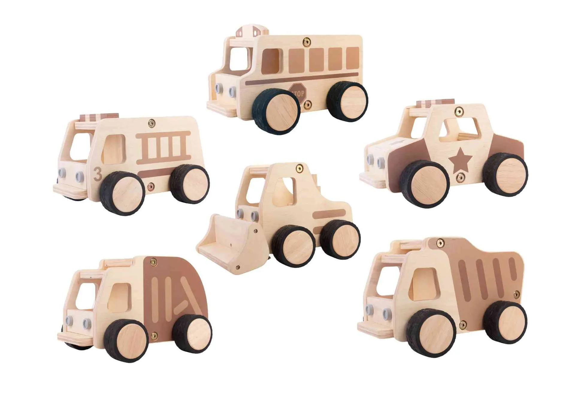 Spielautos aus Holz | Spielzeugauto Holz | Dragon Toys_30307_