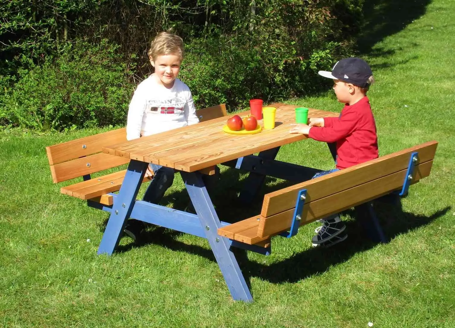 Kinder-Picknicksitzgruppe mit Rückenlehne | Kinder-Picknicktisch | Dragon Toys_65151_
