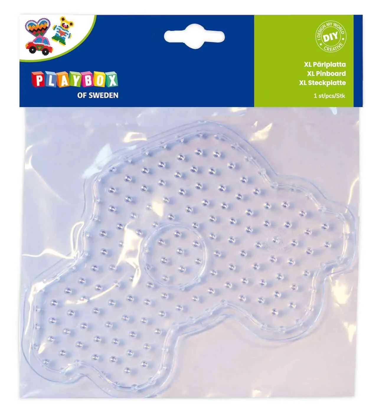 XL Steckplatten transparent 3er Set | Bügelperlen Platten | Dragon Toys_13070_