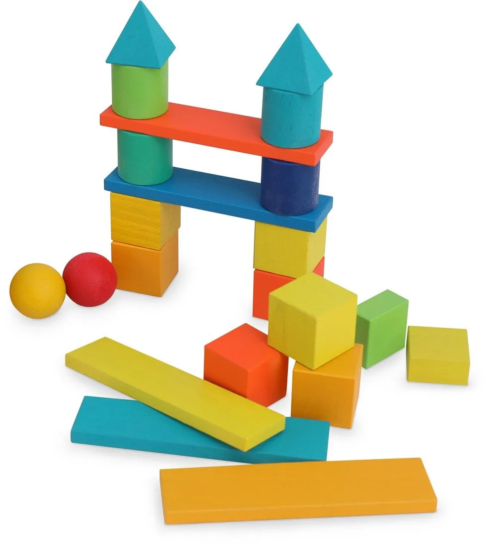 Montessori Holzbaustein-Set Regenbogen 100 teilig_35225 - Regenbogen_