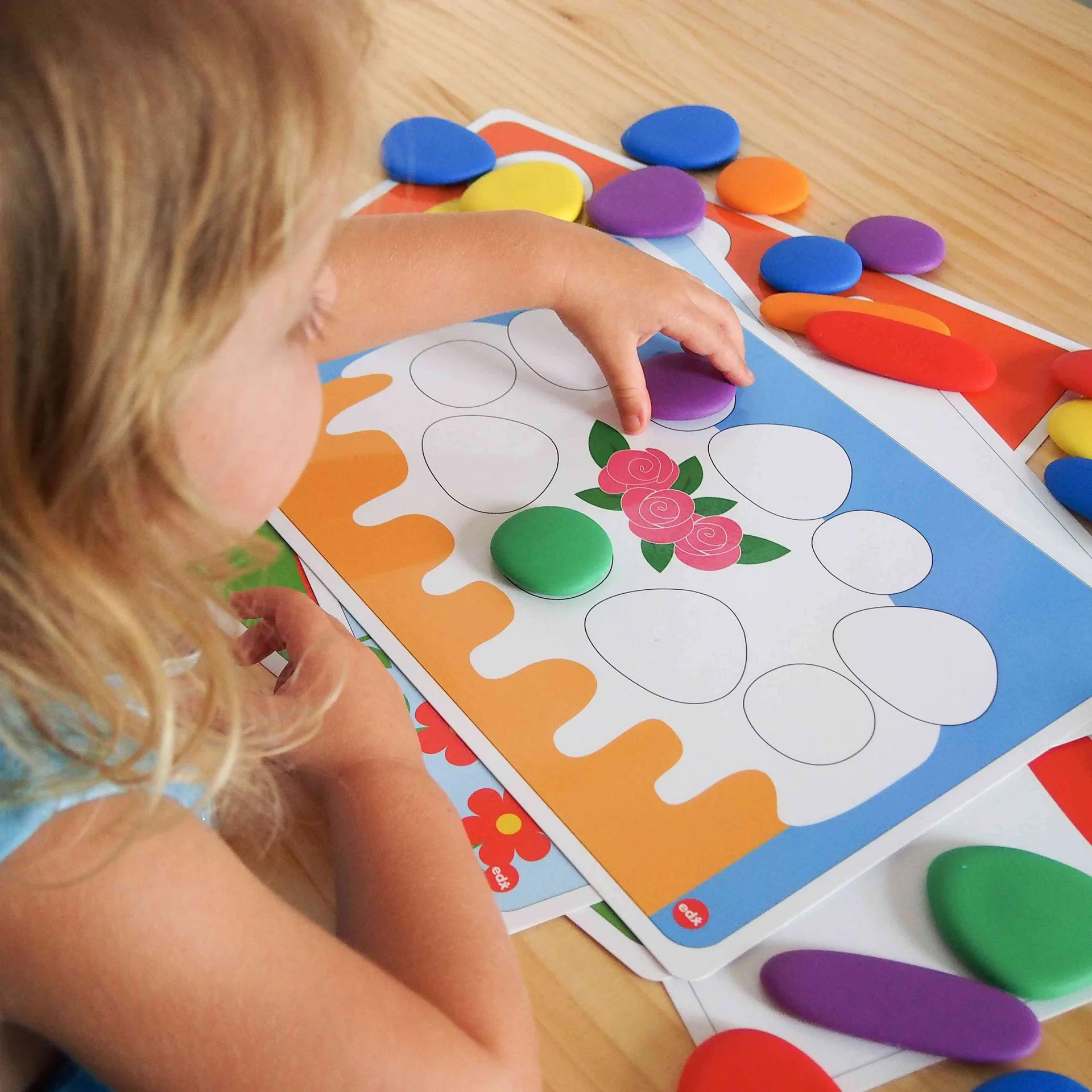 35116_5 Regenbogensteine Activity Set | Rainbow Pebbles | edx education