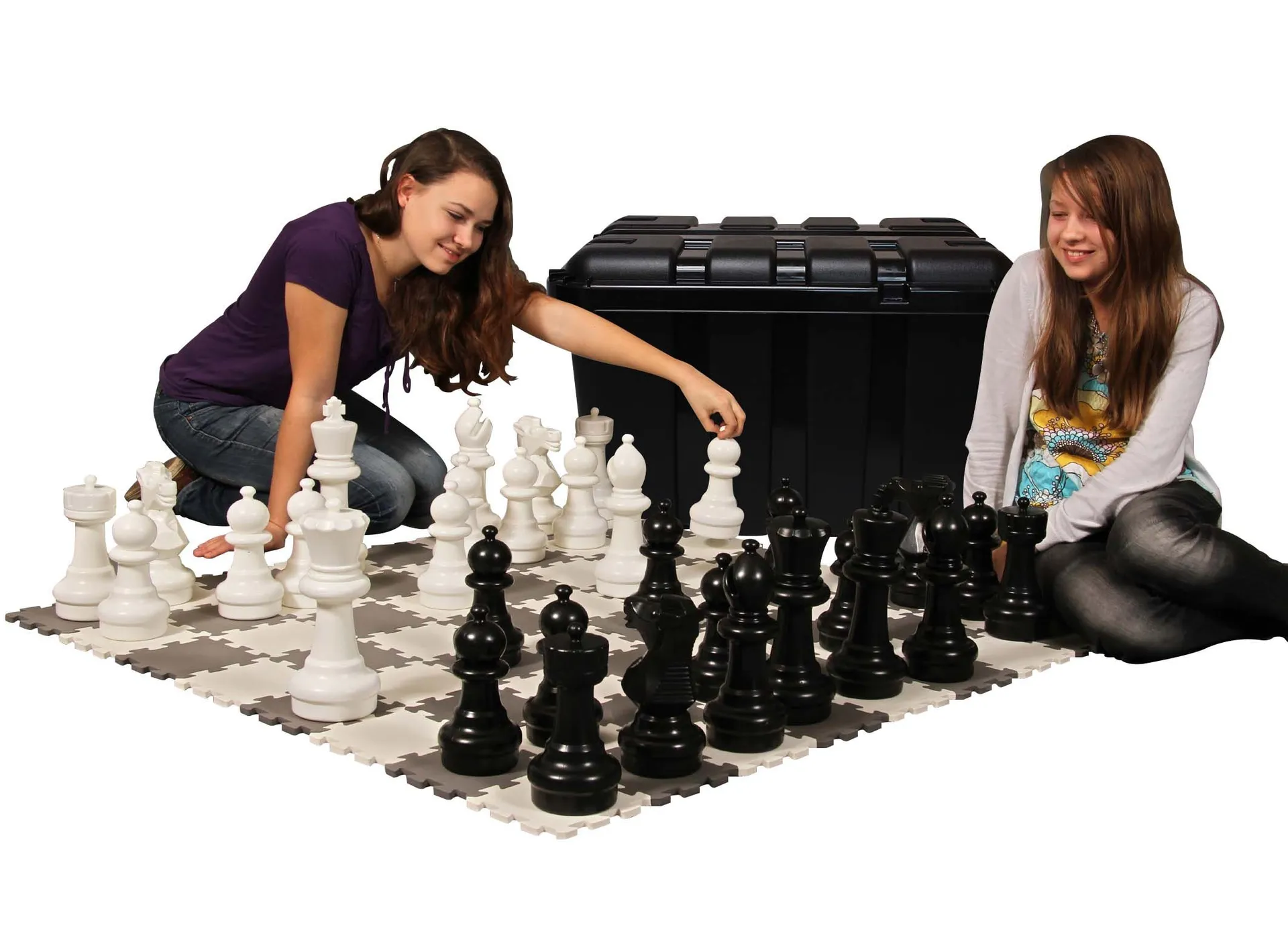 63300_1 Großfeldschach mit Box | Schachspiel Groß | Dragon Toys