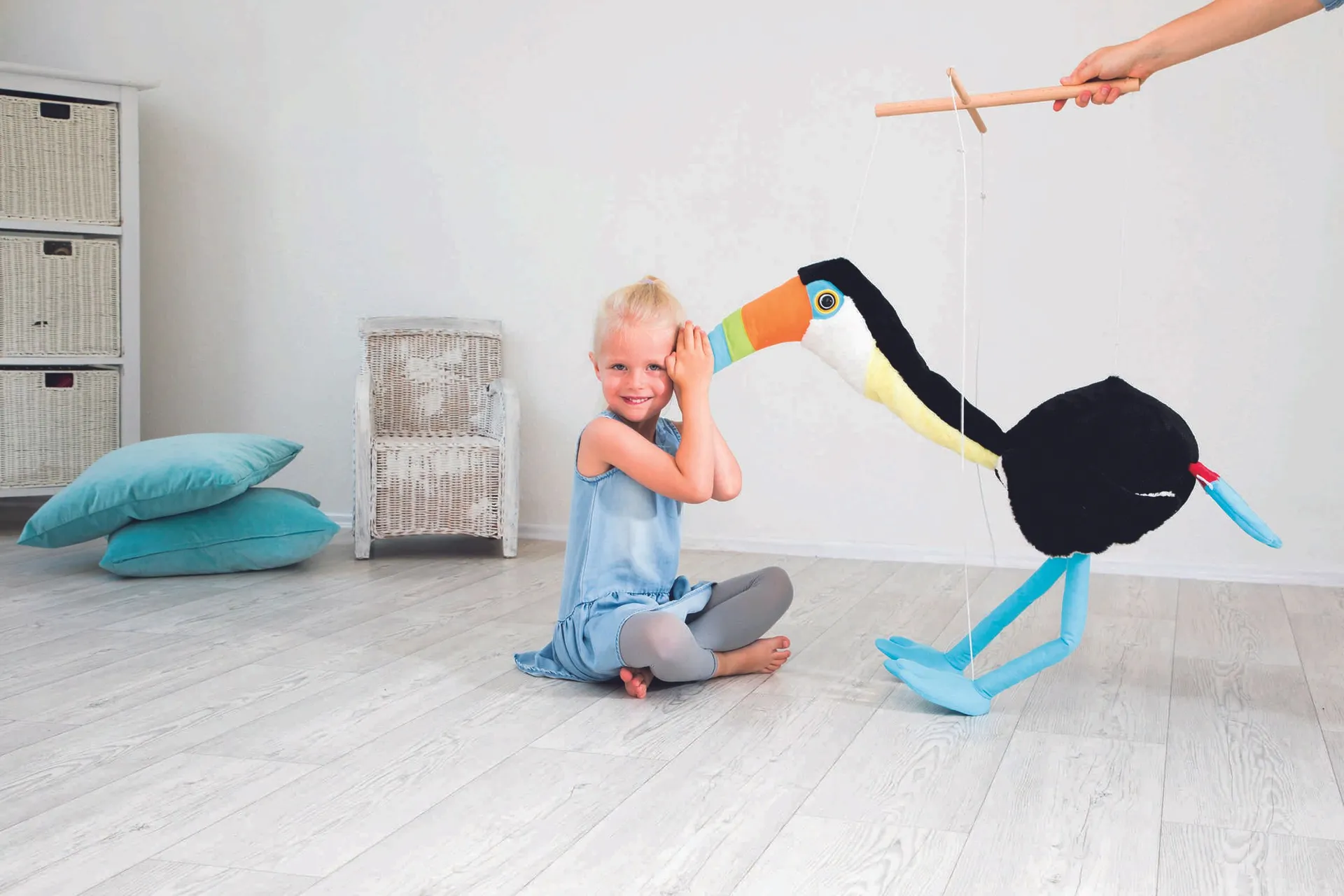 39370_3 Handmarionette "Tukan Toni" | Marionette Vogel | Dragon Toys