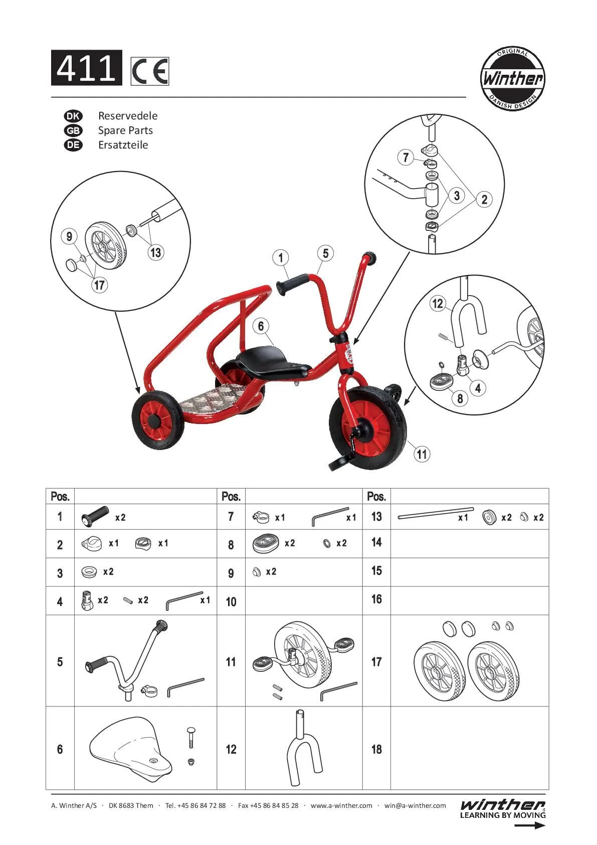 00411V-001 MINI Ben Hur mit Pedalen | Winther Ben Hur