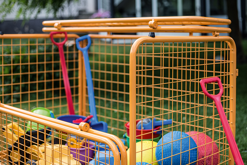 Transportwagen I Ballwagen Gefüllter Transportwagen