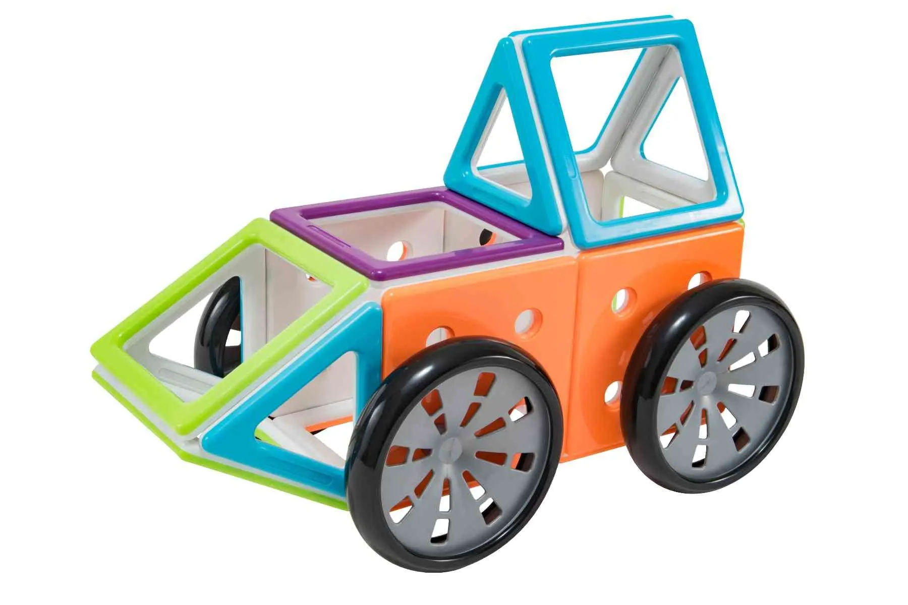 31072-2_2 Polydron Fahrzeuge Bauset 56-tlg. | MegaMag Mobil | Dragon Toys